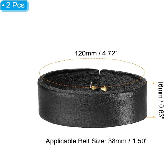Leren riemlussen 2 stuks voor riemen 38-40 mm – riemhouders – vervangende keeper loops - happygetfit.com