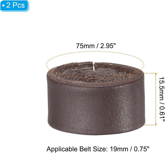 Leren riemlussen 2 stuks voor riemen 38-40 mm – riemhouders – vervangende keeper loops - happygetfit.com