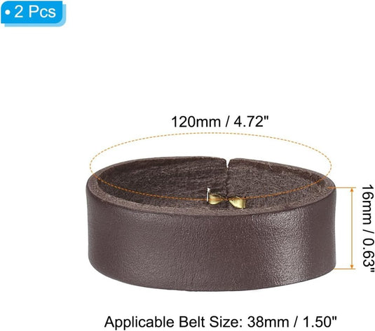 Leren riemlussen 2 stuks voor riemen 38-40 mm – riemhouders – vervangende keeper loops - happygetfit.com