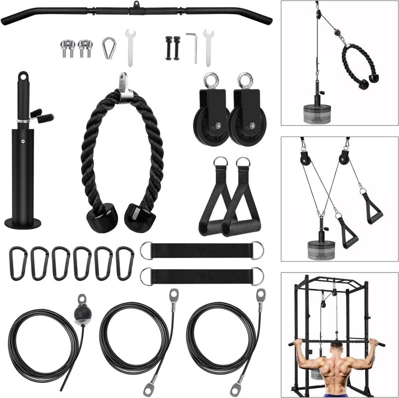 Laad afbeelding in Galerijviewer, LFJ Fitness - Trekkabel - Onderarmtraining - Touw - Gewicht - Fitnessapparaat - Trektoren voor Thuis - Sportuitrusting - Kabelkatrol - happygetfit.com
