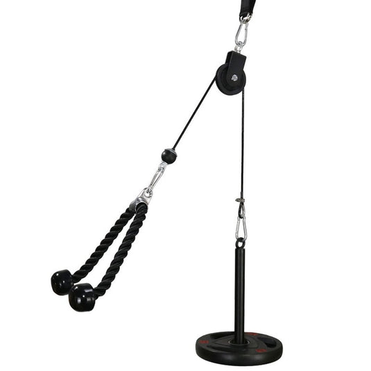 LFJ LAT Pull Down and Lift Weight Pulley System Cable Machine Pulley Attachment for Triceps Pull Down, Biceps Curl, Back, Forearm, Shoulder Home Gym Equipment - happygetfit.com