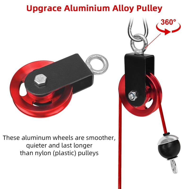 Laad afbeelding in Galerijviewer, LFJ LAT Pull Down and Lift Weight Pulley System Cable Machine Pulley Attachment for Triceps Pull Down, Biceps Curl, Back, Forearm, Shoulder Home Gym Equipment - happygetfit.com
