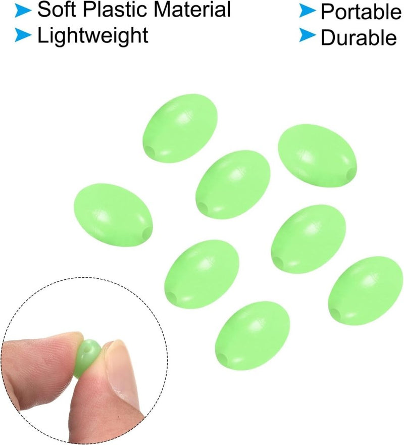 Load image into Gallery viewer, Lichtgevende viskralen 100 stuks 8 x 6 mm met opbergdoos – glow beads – visaccessoires - happygetfit.com
