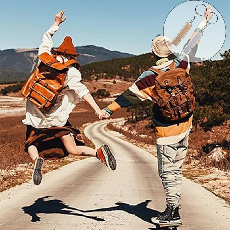Laden Sie das Bild in Galerie -Viewer, Lmyzcbzl Trillerfluitje, 2 Stuks Noodfluitjes, Metalen Noodfluitje, Fluitje met Sleutelhanger, Voor School, Gym, Outdoor, Kamperen, Wandelen, Jagen, Klimmen - happygetfit.com
