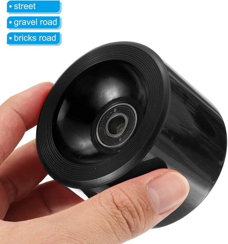 Load image into Gallery viewer, Longboard wielen 70 x 51 mm 78A met ABEC-9 lagers 4 stuks zwart – cruiser skateboard wielen - happygetfit.com
