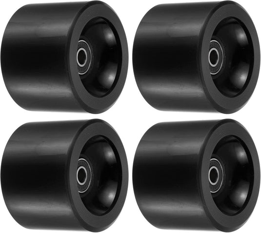 Longboard wielen 70 x 51 mm 78A met ABEC-9 lagers 4 stuks zwart – cruiser skateboard wielen - happygetfit.com