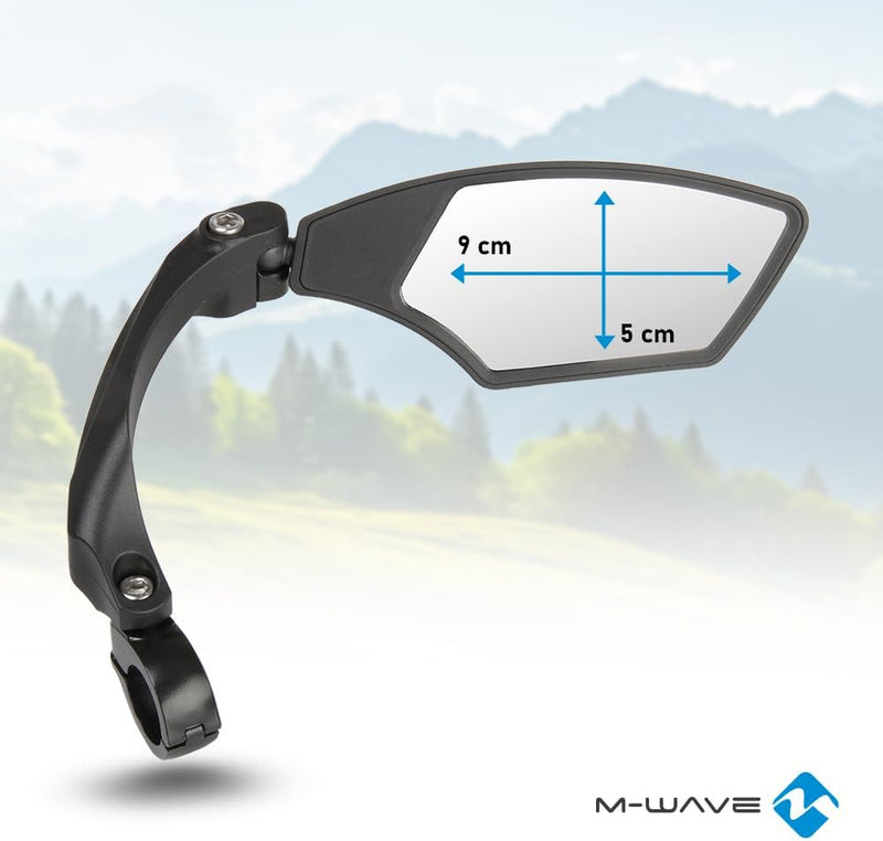 Load image into Gallery viewer, M-Wave Unisex - Fietsspiegelset voor volwassenen SPY Space, zwart - happygetfit.com
