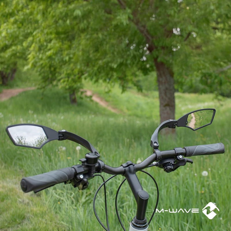 Load image into Gallery viewer, M-Wave Unisex - Fietsspiegelset voor volwassenen SPY Space, zwart - happygetfit.com

