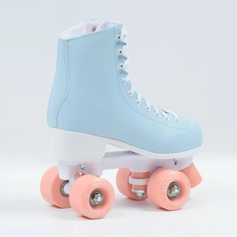 Load image into Gallery viewer, Madivo Pastel Klassieke retro rolschaatsen voor dames | ABEC-7 kogellagers | meisjes rolschaatsen, skeelers| blauw/koraal | maat 35, 36, 37, 38, 39, 40, 41 - happygetfit.com
