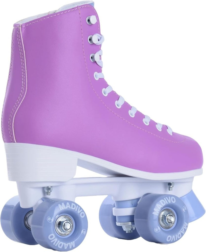 Load image into Gallery viewer, Madivo Pastel Klassieke retro rolschaatsen voor dames | ABEC-7 kogellagers | meisjes rolschaatsen, skeelers| blauw/koraal | maat 35, 36, 37, 38, 39, 40, 41 - happygetfit.com

