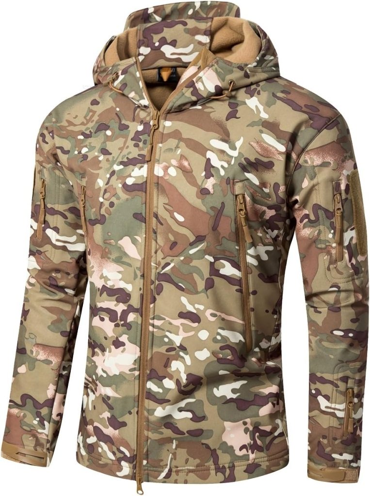 Load image into Gallery viewer, Mannen s Camouflage Tactische Jas en Jas Militaire Jas Waterdichte Zachte Shell Jassen Windbreaker Jacht Kleding - happygetfit.com
