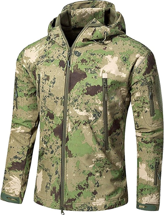 Mannen s Camouflage Tactische Jas en Jas Militaire Jas Waterdichte Zachte Shell Jassen Windbreaker Jacht Kleding - happygetfit.com
