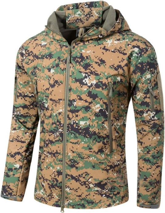 Mannen s Camouflage Tactische Jas en Jas Militaire Jas Waterdichte Zachte Shell Jassen Windbreaker Jacht Kleding - happygetfit.com