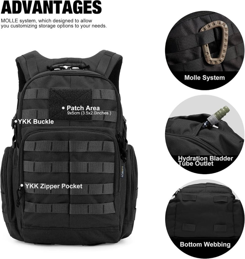 Load image into Gallery viewer, Mardingtop 25L Tactische Militaire Rugzak voor Buitenuitrusting Aanvalsrugzak met MOLLE Systeem Trekking Tas voor Wandelen Camping - happygetfit.com
