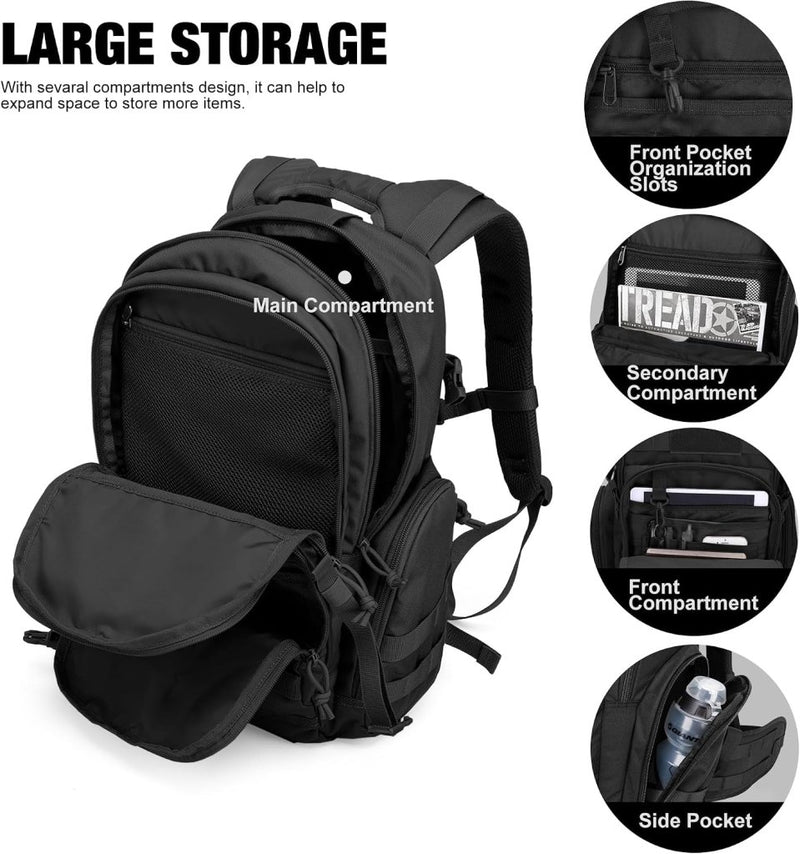 Load image into Gallery viewer, Mardingtop 25L Tactische Militaire Rugzak voor Buitenuitrusting Aanvalsrugzak met MOLLE Systeem Trekking Tas voor Wandelen Camping - happygetfit.com
