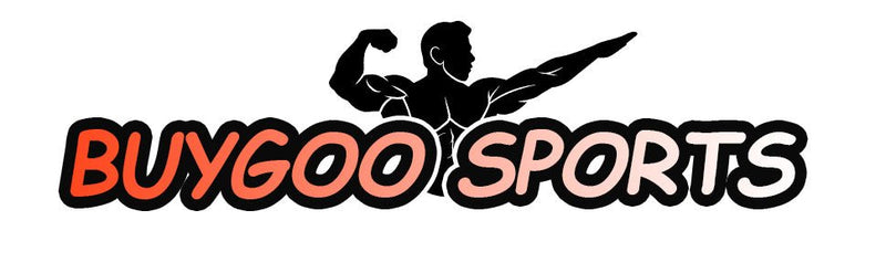 Load image into Gallery viewer, Het logo toont &quot;BUYGOO SPORTS&quot; in het vet, met daarboven een silhouet van een gespierde figuur die buigt en wijst, wat de intensiteit van voetbaltraining belichaamt. Upgrade je sessies met ons premium product: Verhoog je training met onze premium trainingskegels!.
