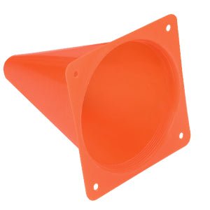 Load image into Gallery viewer, Onze premium trainingskegels, gemaakt van duurzaam oranje PP-kunststof, hebben een brede, platte vierkante opening en een ronde basis. Perfect voor nauwkeurig gieten tijdens workshops of innovatief gebruik tijdens voetbaltrainingssessies.
