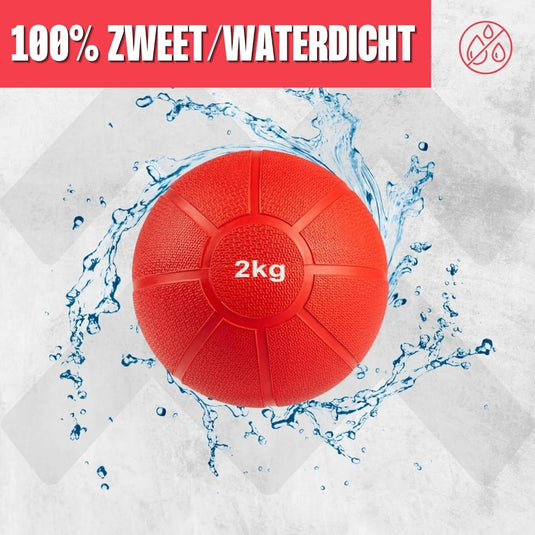 MATCHU - Medicijnbal - Medicine ball - Fitnessbal - Beschikbaar in 1,2,3,4 en 5 KG - Massief Rubber - happygetfit.com