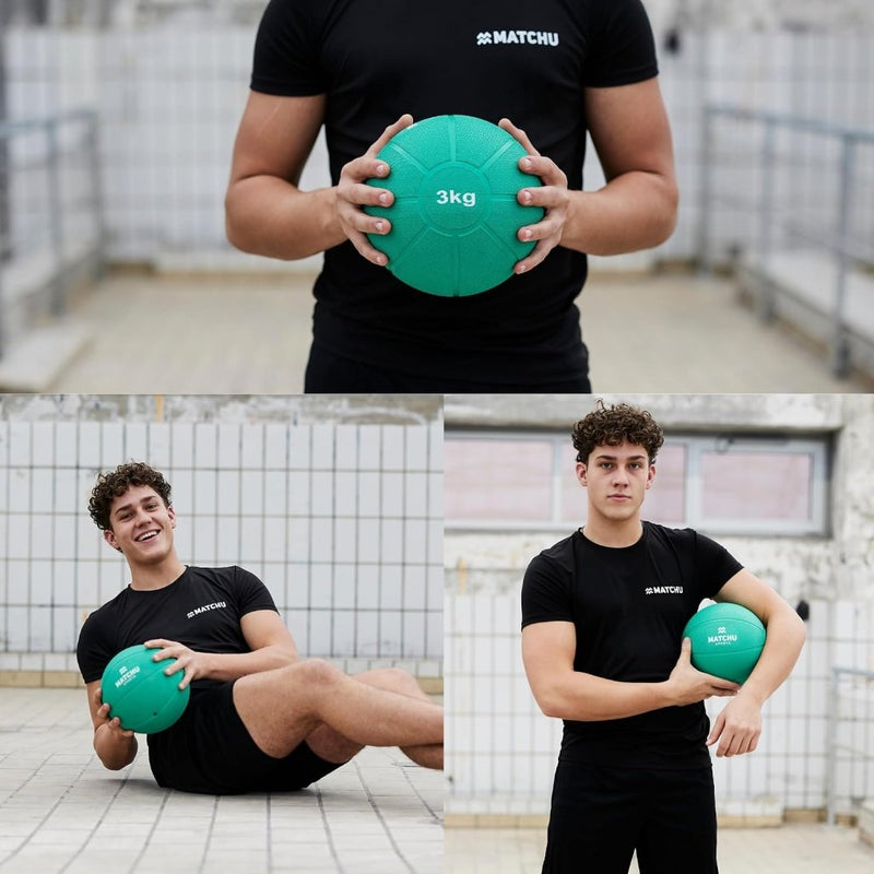 Load image into Gallery viewer, MATCHU - Medicijnbal - Medicine ball - Fitnessbal - Beschikbaar in 1,2,3,4 en 5 KG - Massief Rubber - happygetfit.com
