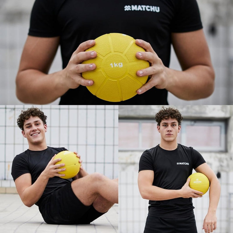 Load image into Gallery viewer, MATCHU - Medicijnbal - Medicine ball - Fitnessbal - Beschikbaar in 1,2,3,4 en 5 KG - Massief Rubber - happygetfit.com
