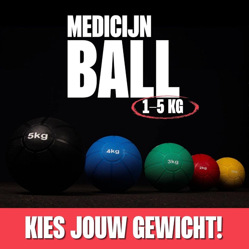 Load image into Gallery viewer, MATCHU - Medicijnbal - Medicine ball - Fitnessbal - Beschikbaar in 1,2,3,4 en 5 KG - Massief Rubber - happygetfit.com
