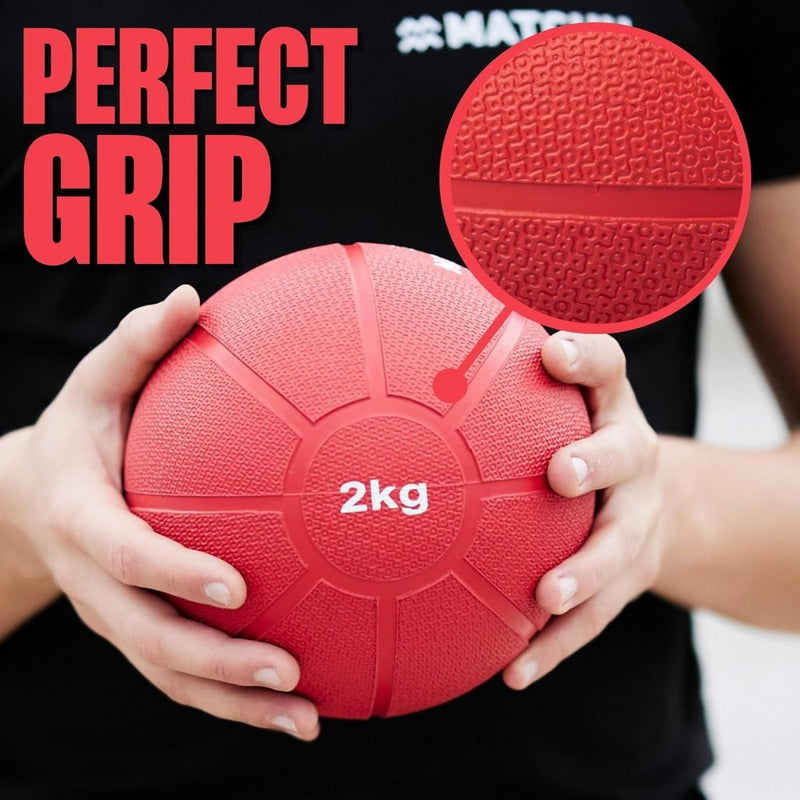 Load image into Gallery viewer, MATCHU - Medicijnbal - Medicine ball - Fitnessbal - Beschikbaar in 1,2,3,4 en 5 KG - Massief Rubber - happygetfit.com
