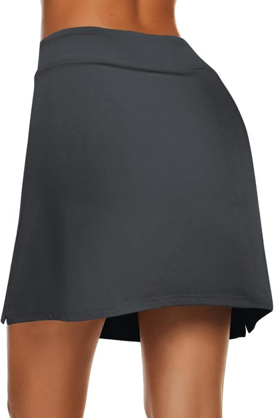 MAXMODA Sportrok voor dames, tennis, hockey/golf, sportbroek, rok/skort en hoofdtelefoonaansluiting, rekbaar, winddicht, met veel kleuren - happygetfit.com