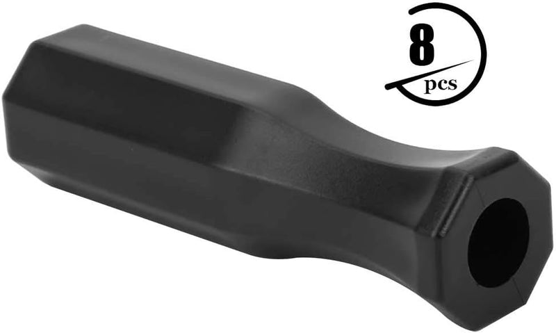 Load image into Gallery viewer, De zwarte zeskantige verlengstang, onderdeel van een 8-delige set, heeft een antislipontwerp voor een veilige bediening en een ergonomische grip voor comfort, wat de controle en het professionele gevoel van de &quot;⚽ Meer grip, meer controle&quot; tafelvoetbal handgrepen weerspiegelt.
