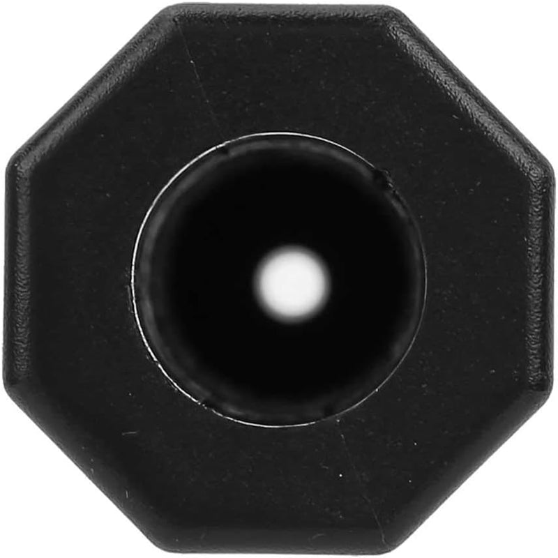Load image into Gallery viewer, De afbeelding toont een zwarte, achthoekige spuitmond of connector met een ronde opening en is voorzien van een antislipontwerp voor extra gebruiksgemak.

