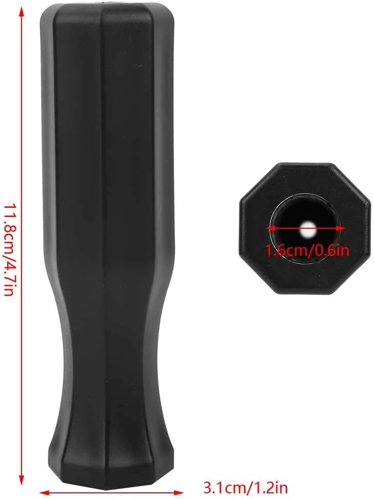 Load image into Gallery viewer, Zwarte kunststof zeshoekige handgreep (11,8 cm hoog, 3,1 cm breed) met antislipontwerp en centraal installatiegat voor professionele tafelvoetbalbediening met behulp van &quot;⚽ Meer grip, meer controle – speel tafelvoetbal als een pro met deze tafelvoetbal handgrepen!.
