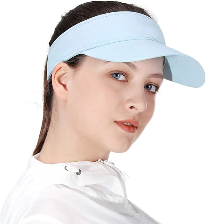 Laad afbeelding in Galerijviewer, Meerdere kleuren zonnevizieren voor vrouwen en dames, lange pieken dikkere zweetband verstelbare hoed voor golffietsen vissen tennis hardlopen joggen en andere sporten - happygetfit.com
