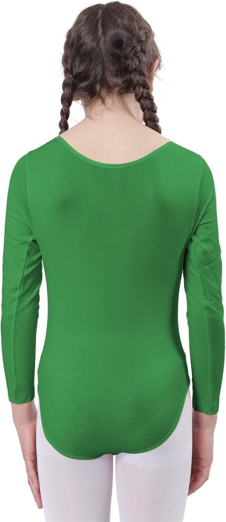 Load image into Gallery viewer, Meisjesbody voor dans, ballet, meisjes, lange mouwen, ronde hals, dansshirt voor meisjes, danseres, gymnastiek - happygetfit.com
