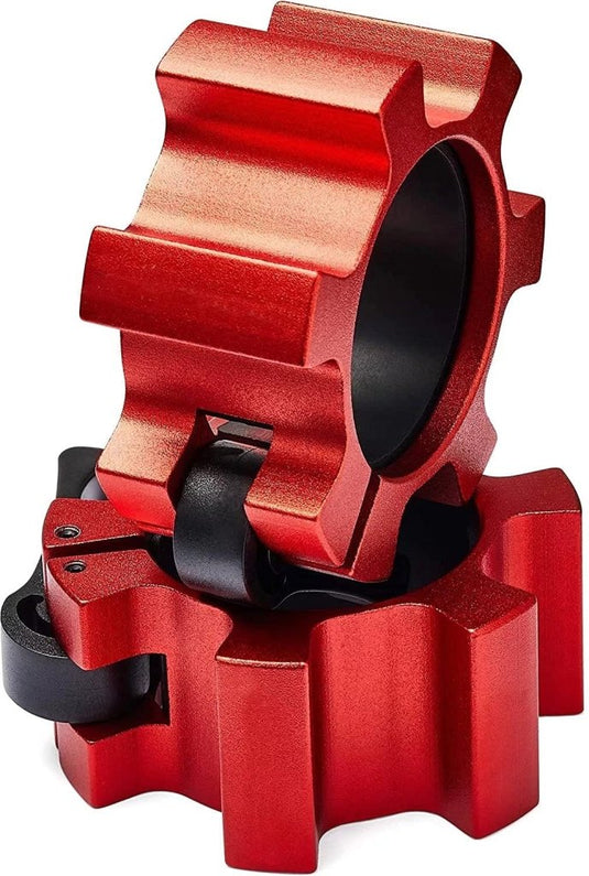 Metal Olympic Barbell Clamps 2inch Heavy Duty Exercise Collars,Weight Clips for 2" Barbell,Quick Release Weight Clamps for Weightlifting, Olympic Lifts Strength Fitness Training 1 Pair - happygetfit.com