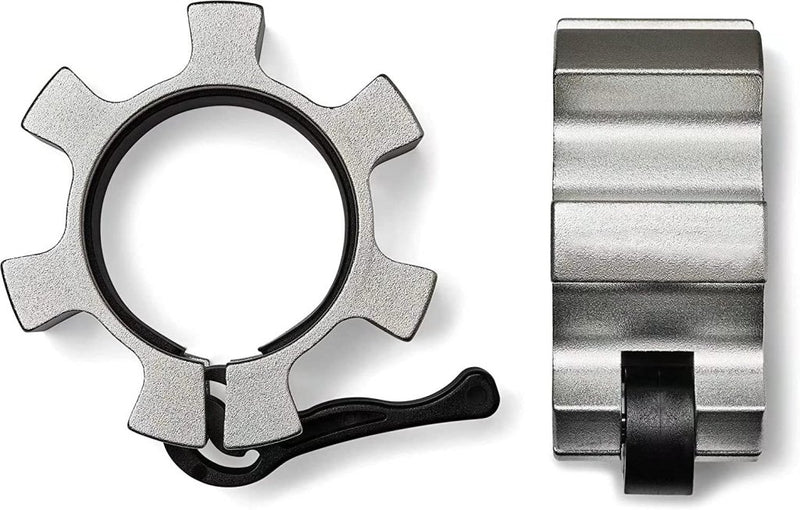 Load image into Gallery viewer, Metal Olympic Barbell Clamps 2inch Heavy Duty Exercise Collars,Weight Clips for 2" Barbell,Quick Release Weight Clamps for Weightlifting, Olympic Lifts Strength Fitness Training 1 Pair - happygetfit.com
