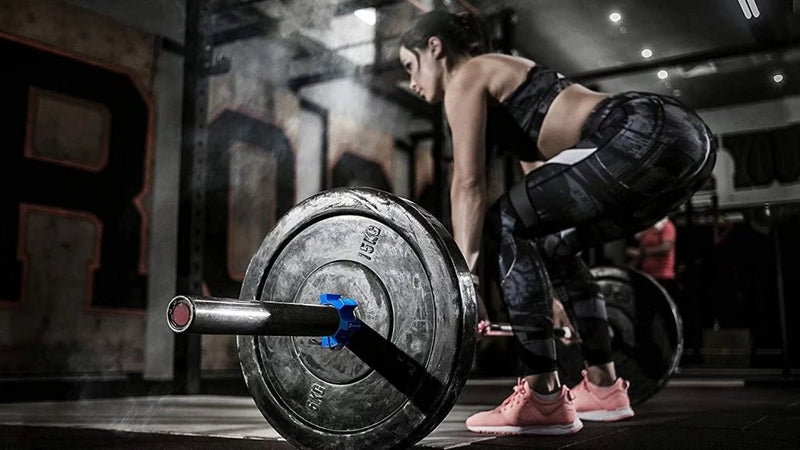 Load image into Gallery viewer, Metal Olympic Barbell Clamps 2inch Heavy Duty Exercise Collars,Weight Clips for 2" Barbell,Quick Release Weight Clamps for Weightlifting, Olympic Lifts Strength Fitness Training 1 Pair - happygetfit.com
