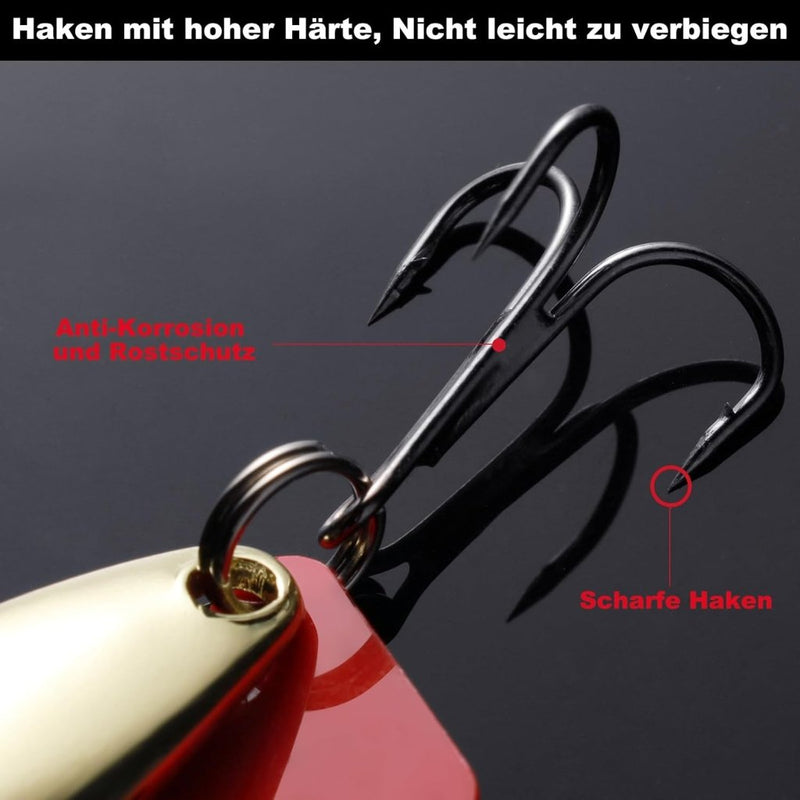 Laad afbeelding in Galerijviewer, Metalen vislepels set van 10 stuks 5 g en 8 g - happygetfit.com
