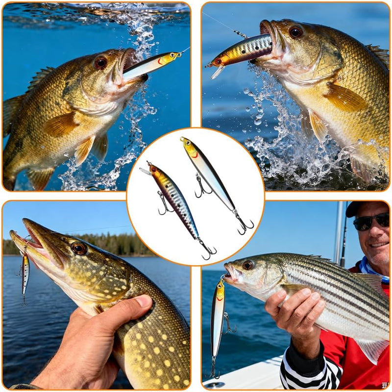 Załaduj obraz w przeglądarce galerii, Metalen visspinners 3 stuks 7,8 cm en 30 gram met veren en reflecterende bladen – makreelaas – zeeviskunstaas - happygetfit.com
