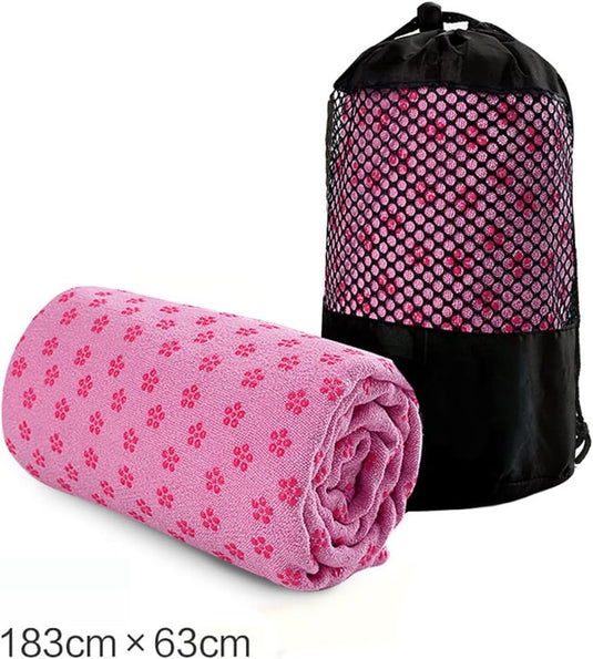 Microvezel yogahanddoek sneldrogend 183 x 63 cm lila - happygetfit.com