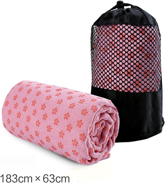 Microvezel yogahanddoek sneldrogend 183 x 63 cm lila - happygetfit.com