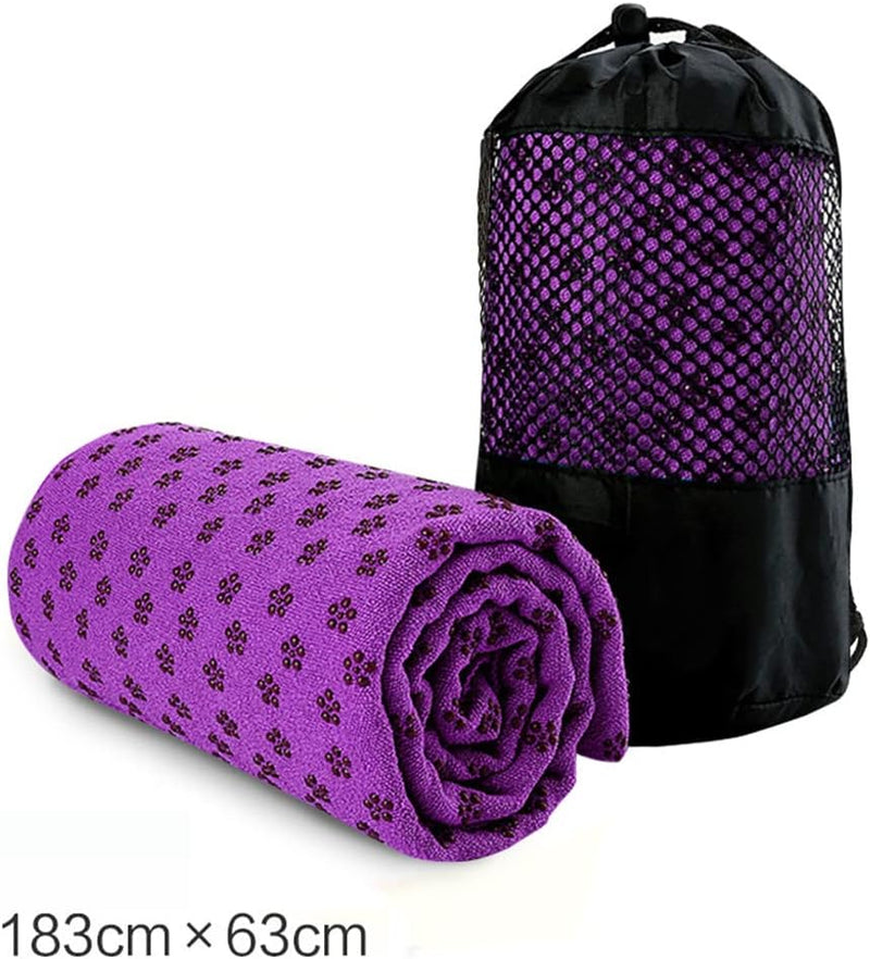 Chargez l'image dans la visionneuse de la galerie, Microvezel yogahanddoek sneldrogend 183 x 63 cm lila - happygetfit.com
