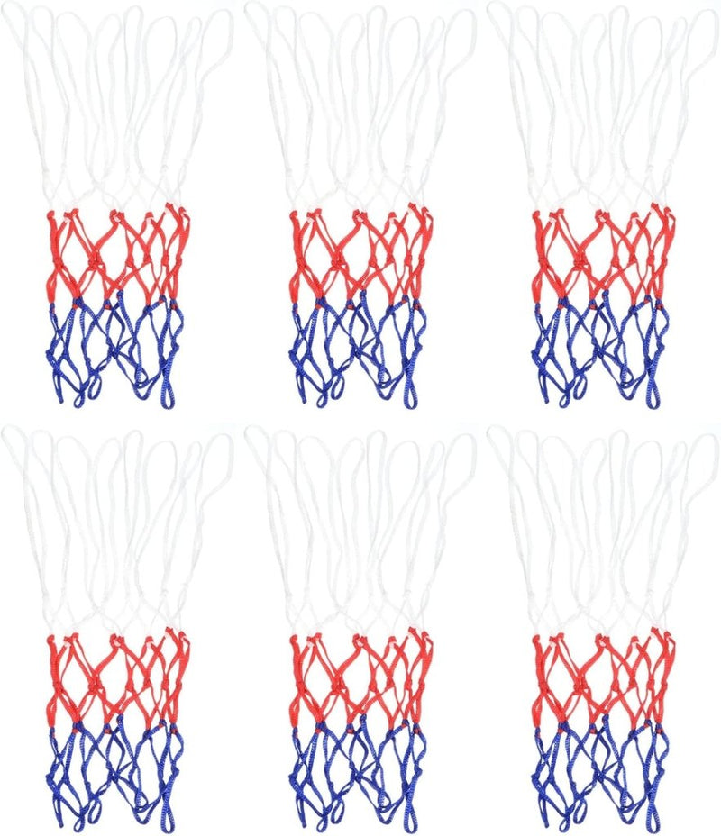 Load image into Gallery viewer, Mini basketbalnetten 6 stuks 43 x 30 cm met 8 lussen – vervangende basketbalnetten – basketbal accessoires - happygetfit.com
