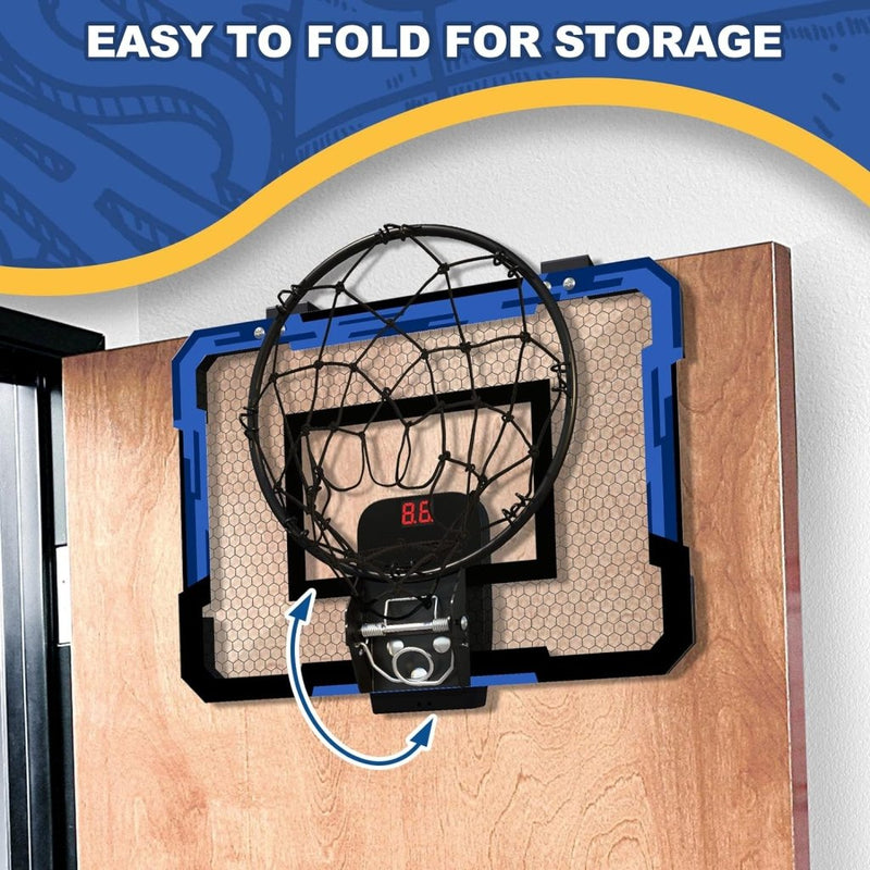 Laad afbeelding in Galerijviewer, Mini basketbalring voor deur met scorebord en 3 ballen - happygetfit.com
