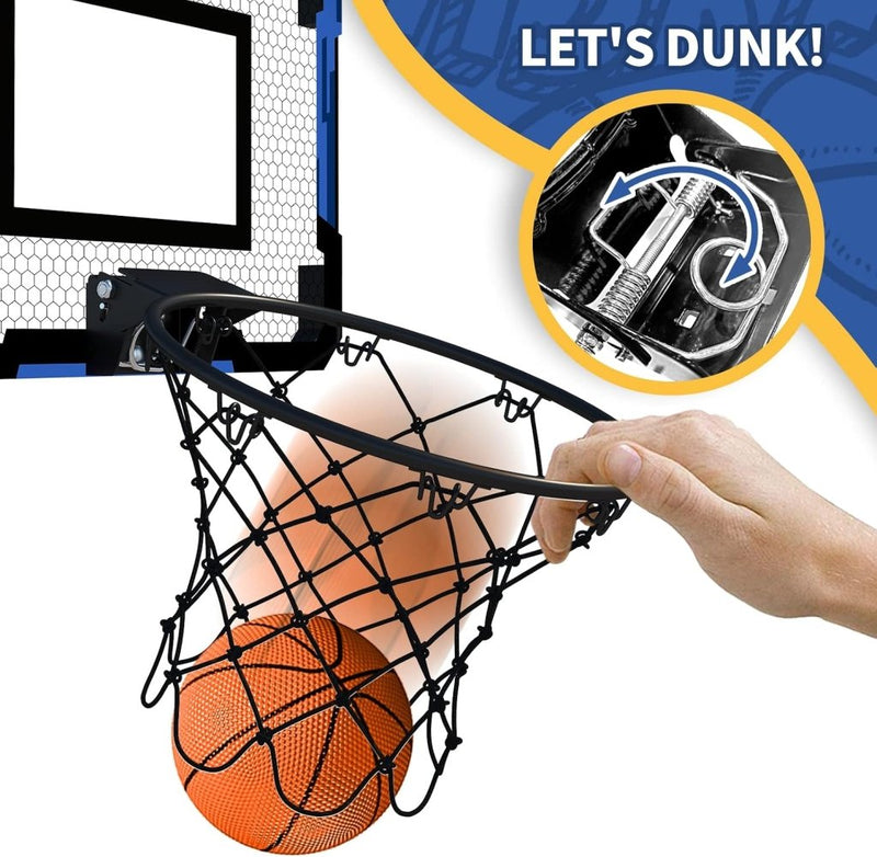 Laad afbeelding in Galerijviewer, Mini basketbalring voor deur met scorebord en 3 ballen - happygetfit.com
