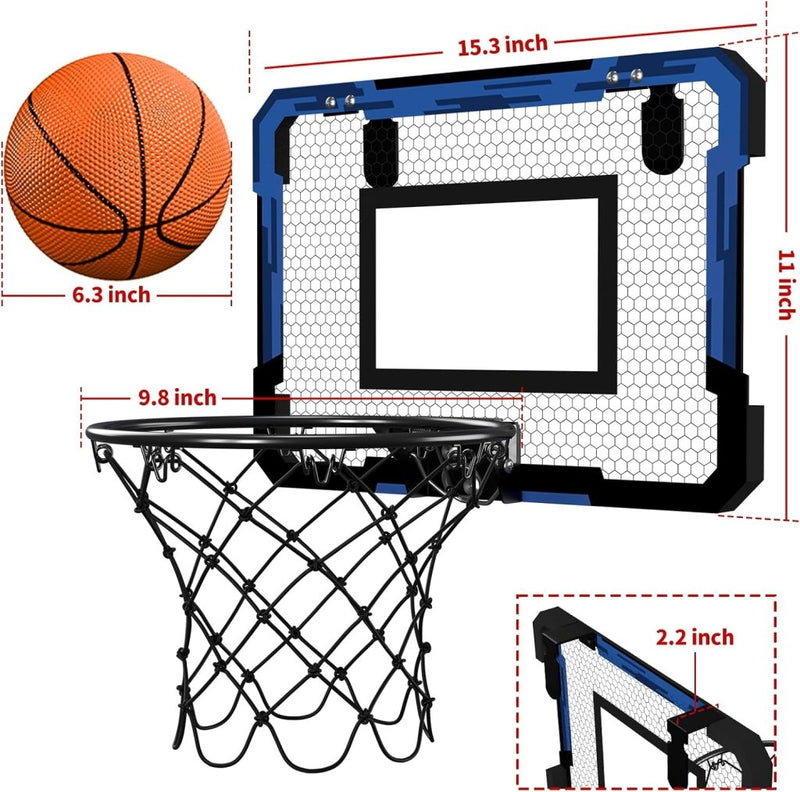 Laad afbeelding in Galerijviewer, Mini basketbalring voor deur met scorebord en 3 ballen - happygetfit.com
