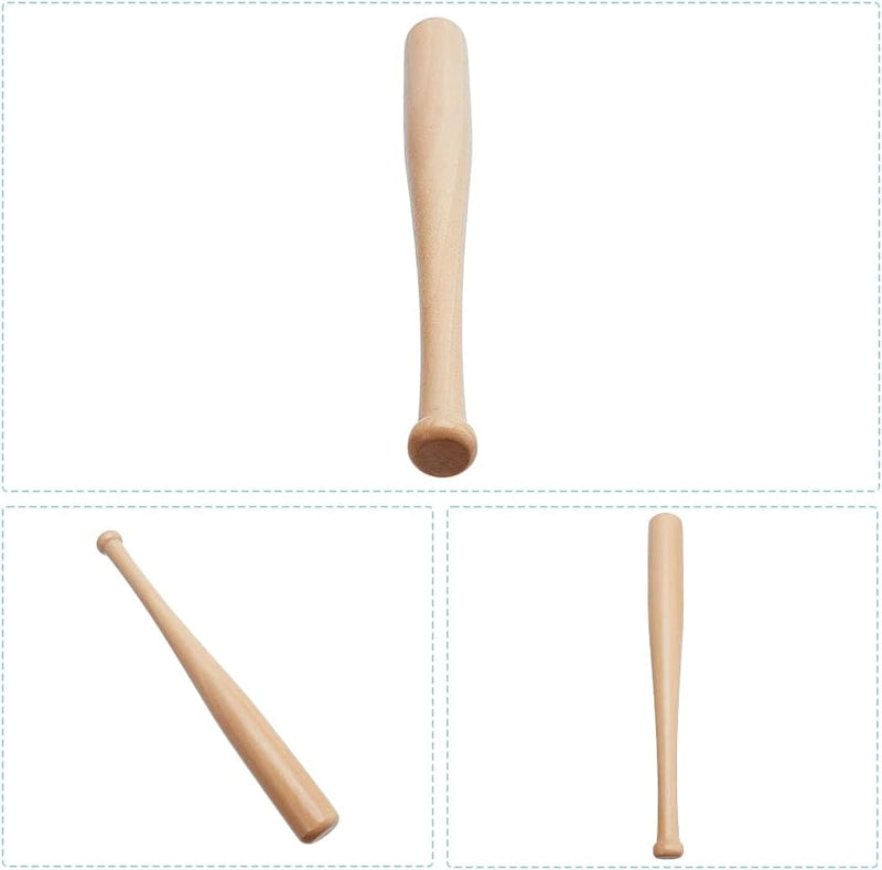 Laden Sie das Bild in Galerie -Viewer, Mini houten honkbalknuppels - 3 stuks - onbewerkt hout - 15 cm - happygetfit.com
