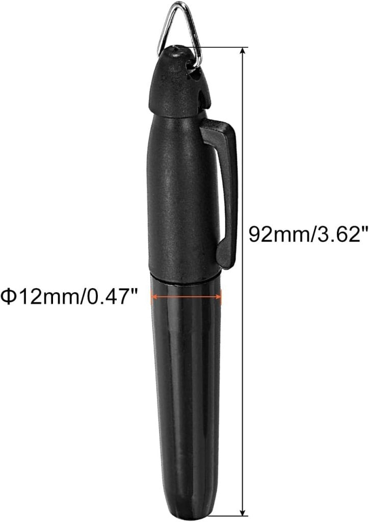 Chargez l'image dans la visionneuse de la galerie, Mini permanente markers 6 stuks met sleutelclip zwarte inkt – golfbal markers – sport accessoires - happygetfit.com
