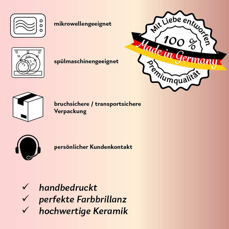 Laad afbeelding in Galerijviewer, Met iconen en tekst, geniet van de opvallende kenmerken van onze &quot;No Pain No Gain&quot; keramische mok: vaatwasmachinebestendig, magnetronbestendig, onbreekbare verpakking, handgedrukt ontwerp, kleurbriljantie en keramiek van hoge kwaliteit. Met trots verzegeld met &quot;Made in Germany.
