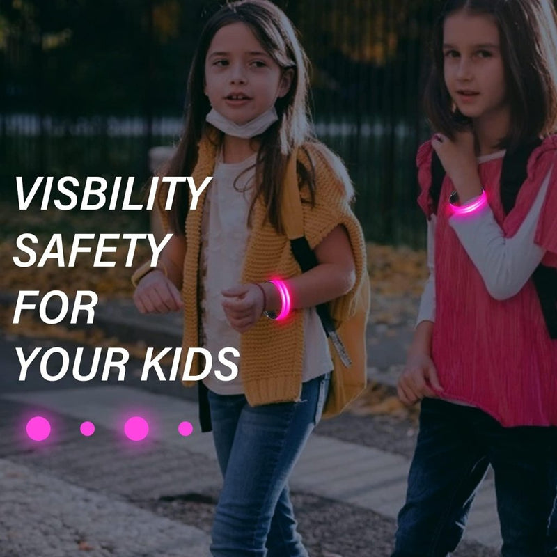 Load image into Gallery viewer, MOLBORY Led-armband, USB, 4 stuks, reflecterende ledband, lichtband, voor kinderen, reflecterende band, licht voor joggen, hardlopen, sport - happygetfit.com
