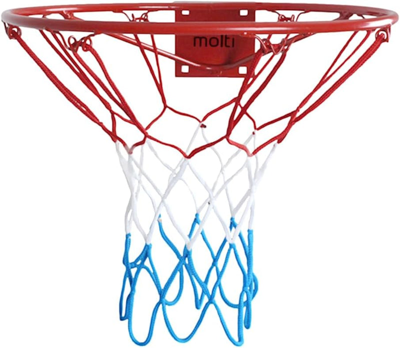 Laad afbeelding in Galerijviewer, molti Basketbalkorf, wandmontage, diameter 37 cm, basketbalring met ring en net, voor binnen en buiten - happygetfit.com

