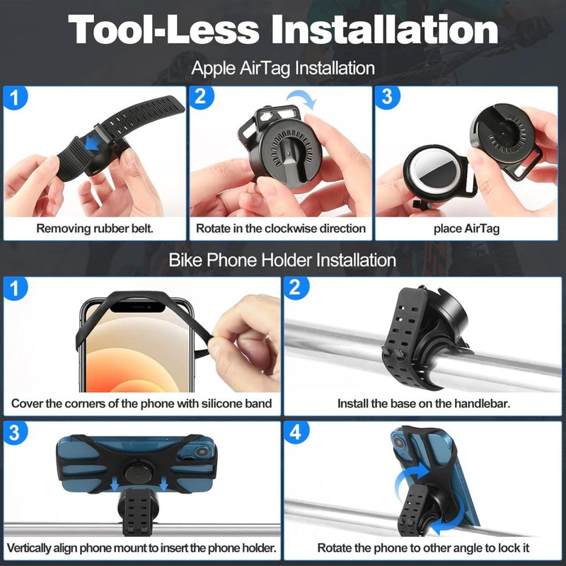 Laad afbeelding in Galerijviewer, MOSUO Universele telefoonhouder voor fiets, siliconen, 360 graden draaiend, voor smartphones van 4,5-7,0 inch - happygetfit.com
